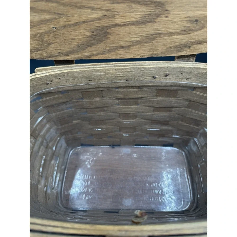 Longaberger 1984 Small Purse Basket 👜🧺 w/ Protector & Basket Accents on Lid